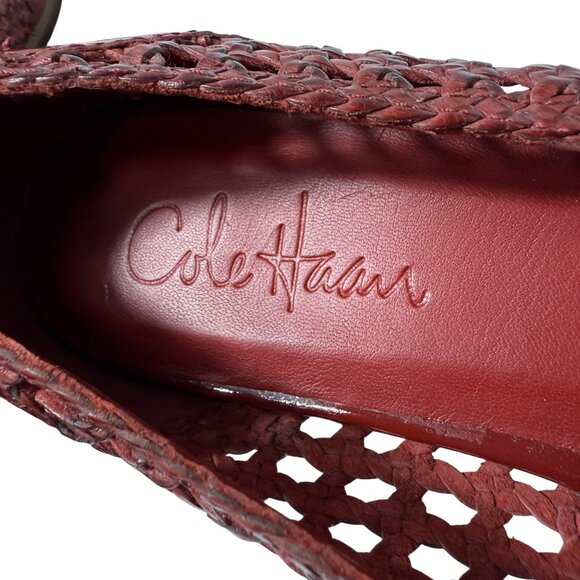 Cole Haan x NikeAir Cherry Red Flats | Woven Leather | Size 8 | EUC - Picture 8 of 9